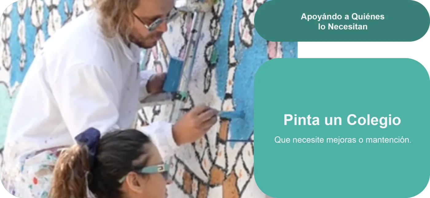 Pinta un colegio que necesite mejoras o mantención.